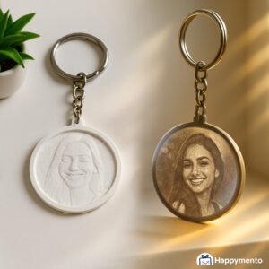 Personalized Lithophane Photo Keychain