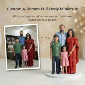 Custom Full Body Miniature (4 People) – Family/group Figurine
