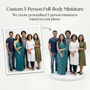 Custom Full Body Miniature (5 People) – Family / Group Figurine