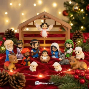 Cute Christmas Crib Set – Mini Nativity Scene